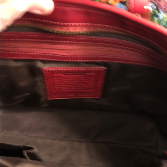 Coach Brick Leather Shoulder Bag - Picture 3 of 7